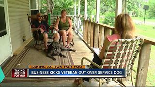 Wounded warrior turned away at restaurant over his service dog