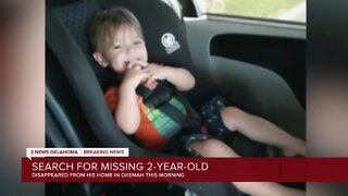 Crews searching for missing toddler near Okemah