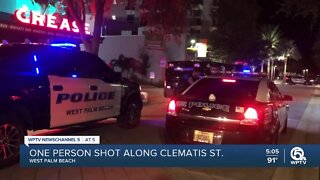 One person shot on Clematis Street in downtown West Palm Beach