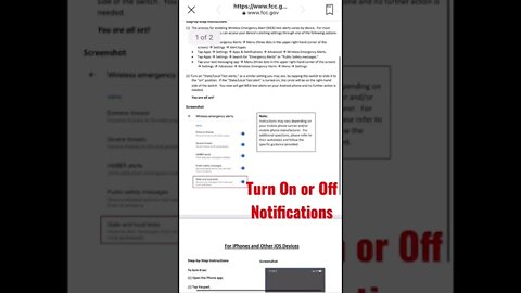 Turn Off or On Notifications For National Alert #Shorts