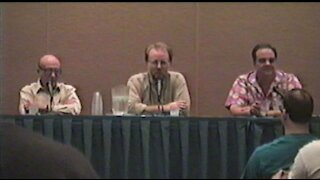 Will Eisner, John Byrne, and George Perez in a Panel