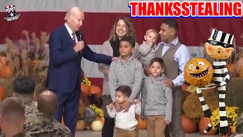 Joe Biden Tells Little Boy It's OK to Steal at 'FriendsGiving' Dinner With Troops