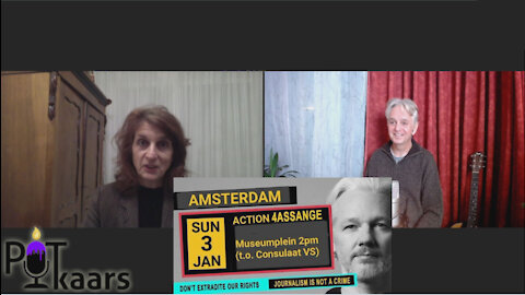 Demonstration Amsterdam the Netherlands January 3rd 2021 - for Julian Assange (English)