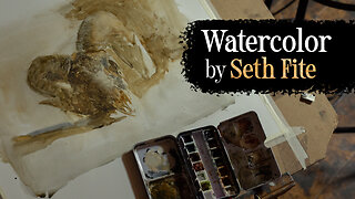 Seth Fite Paints a Ram Skull | Demonstration of Andrew Wyeth's Water Color Technique