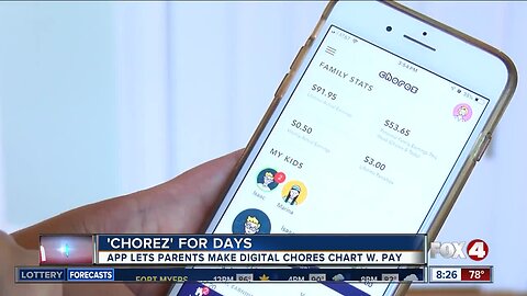 New app gives children incentives to do chores