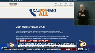 New website for Californians to volunteer