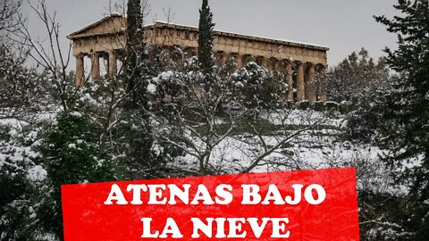 Atenas con Nieve - Paseamos con el centro y sus ruinas...