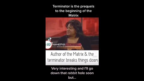 TERMINATOR IS THW PREQUEL TO THE MATRIX, PER THE AUTHOR OF BOTH BOOKS