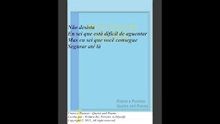 Não desista eu sei que está difícil, ore a Deus! [Poesia] [Frases e Poemas]