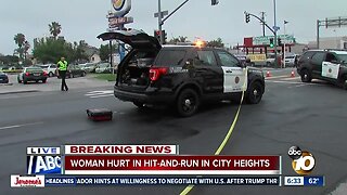 Woman struck by vehicle in City Heights hit-and-run