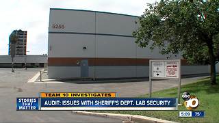Audit: Issues with Sheriff's Department lab security