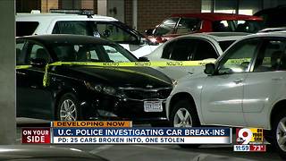 Thieves break into at least 25 cars at University of Cincinnati parking garage