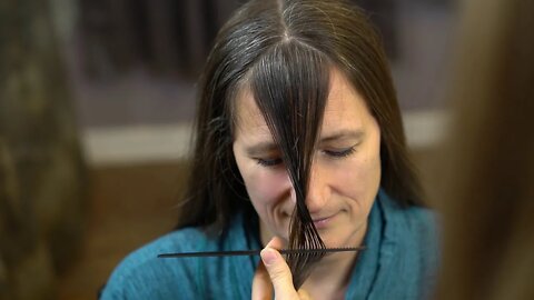 I Let My Daughter Cut My Bangs - Curtain Bangs Tutorial