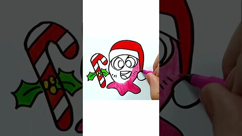 🎨🎄 Learning to Draw and Paint the Mischievous Slime Sam Christmas Edition! Fun Tutorial!