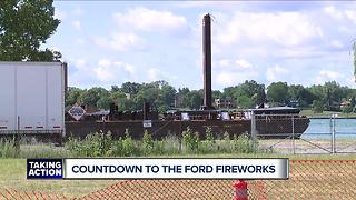 Preperations for Ford Fireworks show