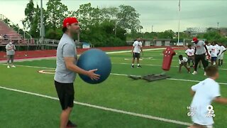 Football camp at Princeton High School