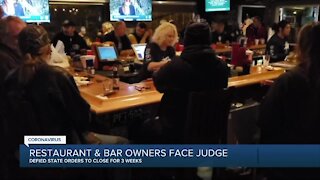 Restaurant owners who defied closing orders go before a judge, ask for help