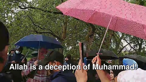 "Allah is a deception of Muhammad" "Muhammad is dead; he's in the grave"