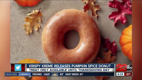 Krispy Kreme offering pumpkin spice donuts for a limited time