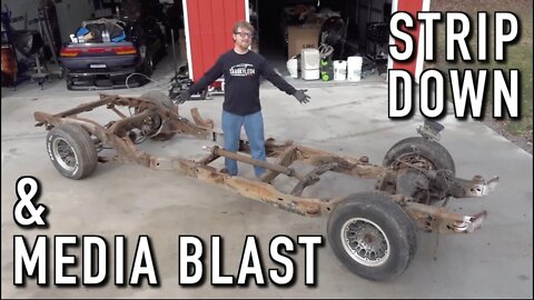 Stripping The Frame For Media Blasting: S-10 Custom Crew Cab Ep.4