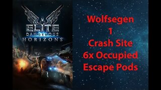 Elite Dangerous: Permit - Wolfsegen - 1 - Crash Site - 6x Occupied Escape Pods - [00126]