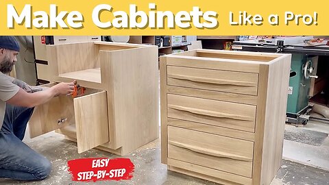 Build Cabinets The Easy Way || Natural Wood Cabinets