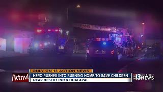 Neighbor helps save children from burning home