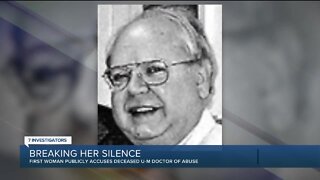 Female victim comes forward publicly in University of Michigan physician sex abuse case