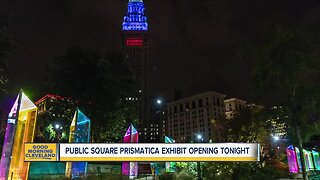 Prismatica Light Exhibit on display in Public Square