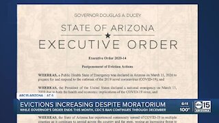 Eviction numbers rise in Maricopa County, more federal protections in place