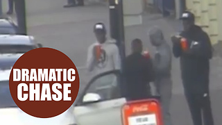 Dramatic movie-style footage shows a gang of thugs carrying out a shooting