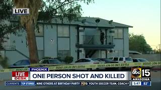 One person shot in killed at Phoenix apartment complex