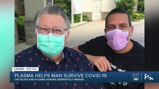 Plasma helps Jenks man survive COVID-19