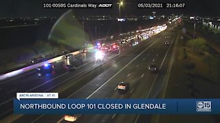 Northbound Loop 101 closed after crash in