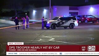 DPS trooper nearly hit by vehicle in Phoenix