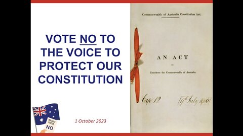 Vote No to the Voice to protect our Constitution