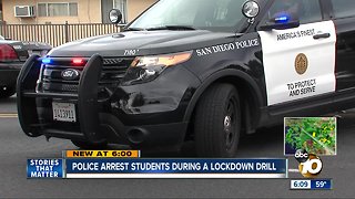 Students arrested during a School lockdown drill
