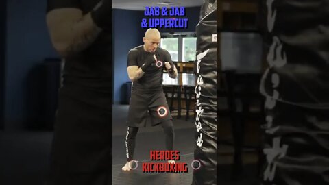 Heroes Training Center | Kickboxing & MMA "How To Double Up" Jab & Jab & Uppercut | #Shorts