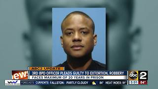 Third Baltimore police officer pleads guilty to extortion, robbery