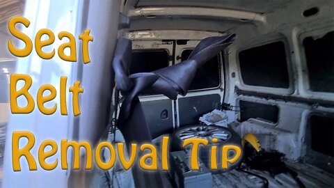 Seat Belt Removal Tip