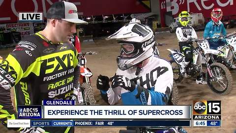 ABC15's John Trierweiler suits up for Supercross in Glendale
