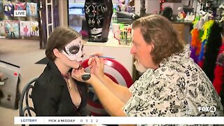 Halloween makeup service at Red Headed Witches