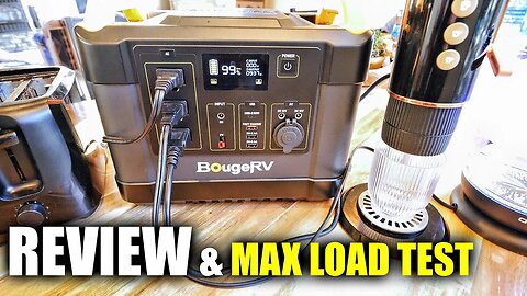 BougeRV 1100 Watt Power Station Review - Lighter Than Normal - How Much Can it Handle!?