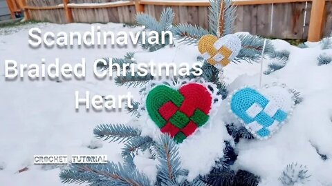 Crochet Scandinavian Christmas Heart Ornament / Danish Heart Basket (How-to)