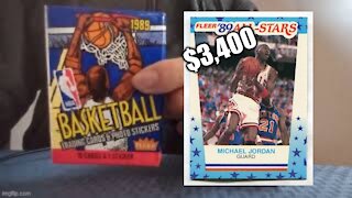 Opening a 1989 Fleer Basketball Wax Pack. Do I Find a Michael Jordan Sticker Worth $3,400??!!