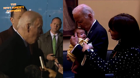 Exhausted Biden is on vacation after sniffing an Irish baby.