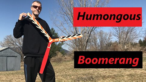 Enormous boomerang with beautiful return flight