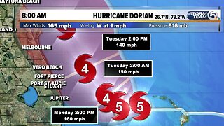 Dorian expanded 8 a.m. Monday update