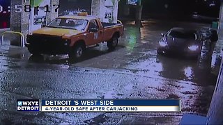 Suspect arrested after stealing car with toddler inside from Detroit gas station