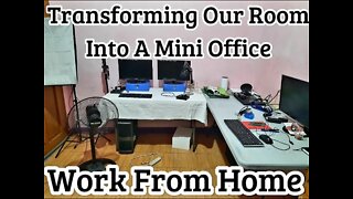 Room Transformed into a Work From Home Office
